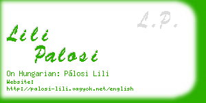 lili palosi business card