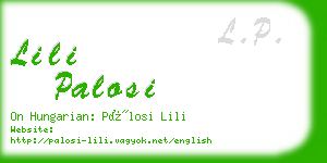 lili palosi business card